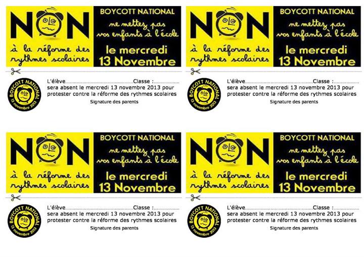 rythme scolaire boycott