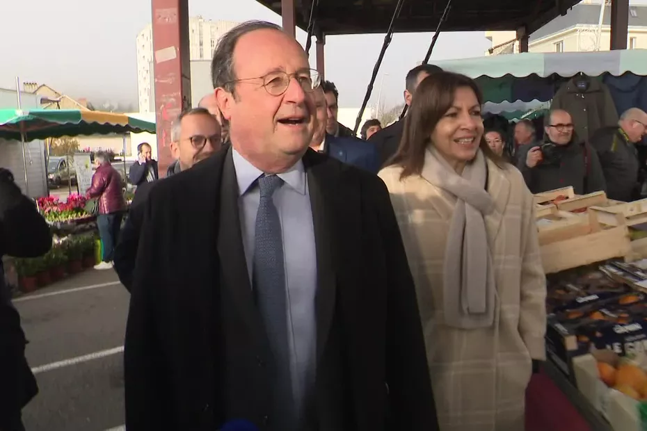 François Hollande joue le parrain avec Anne Hidalgo