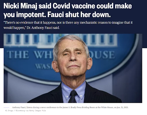 Inflammation des testicules. Nicki Minaj avait raison et tous les experts mondiaux du vaccin contre la COVID avaient tort (TrialSite News)