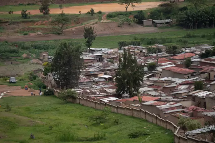 Un bidonville en banlieue de Kigali