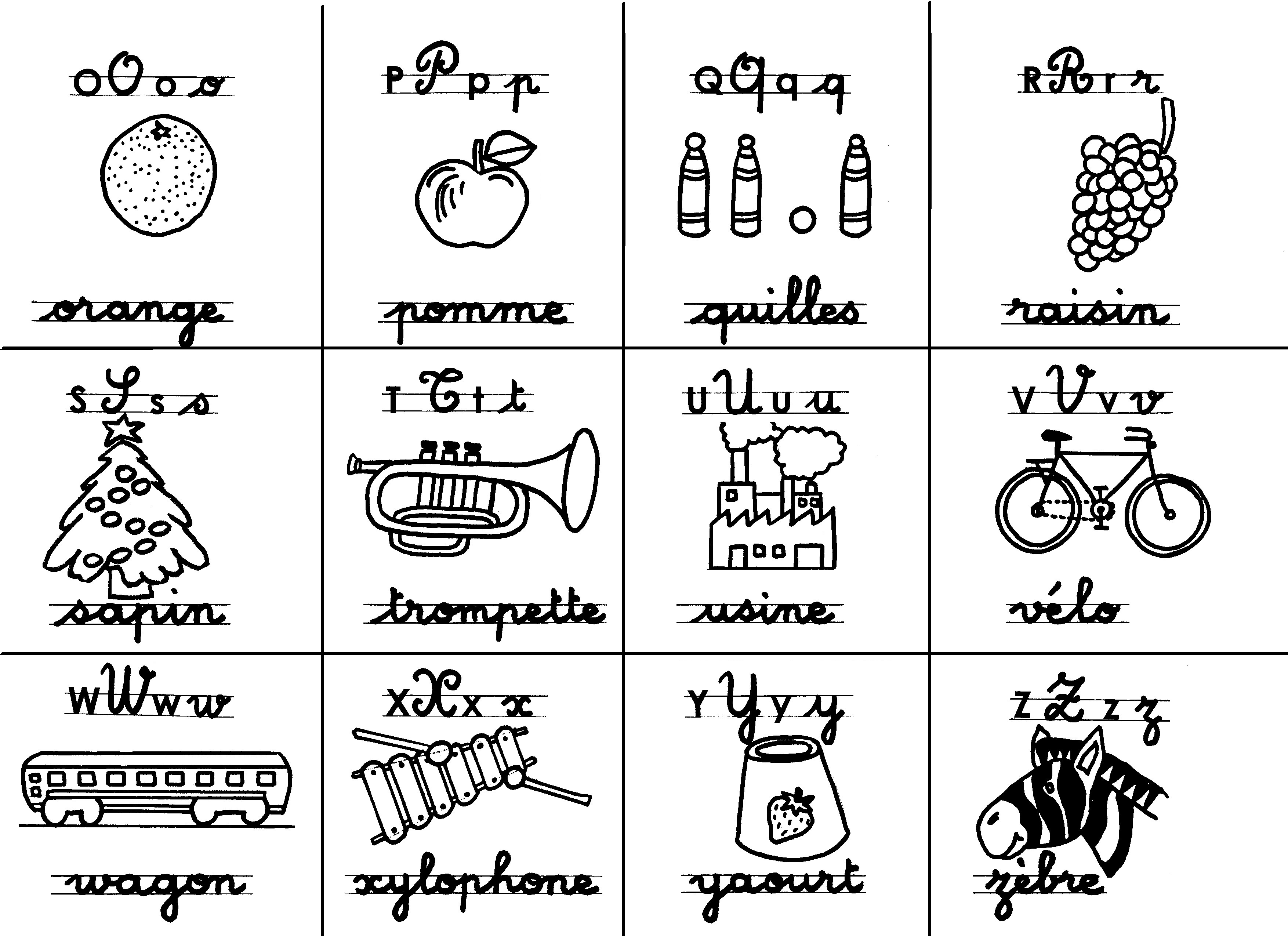 Abécédaire En écriture Cursive école Maternelle Gellow 3726