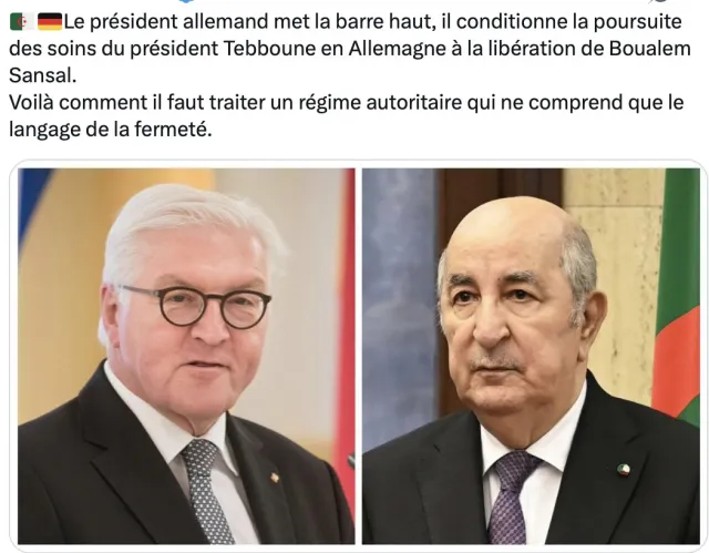 L'Algérie annonce qu’elle « grâcie » Boualem Sansal, « à la demande de l’Allemagne… »il y sera transféré