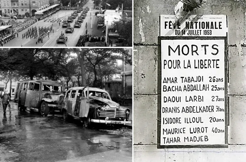 Le 14 juillet 1953 – Paris, place de la Nation : 7 morts et 44 blessés parmi des manifestants pour la libération de l’Algérie. AFP