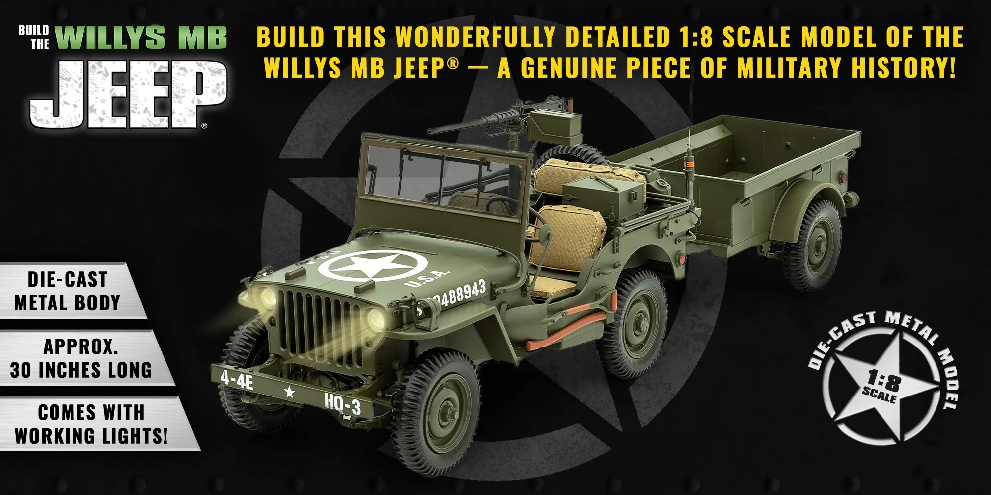 Jeep Willys MB au 1/8 (Hachette/Ixo - Premium X)