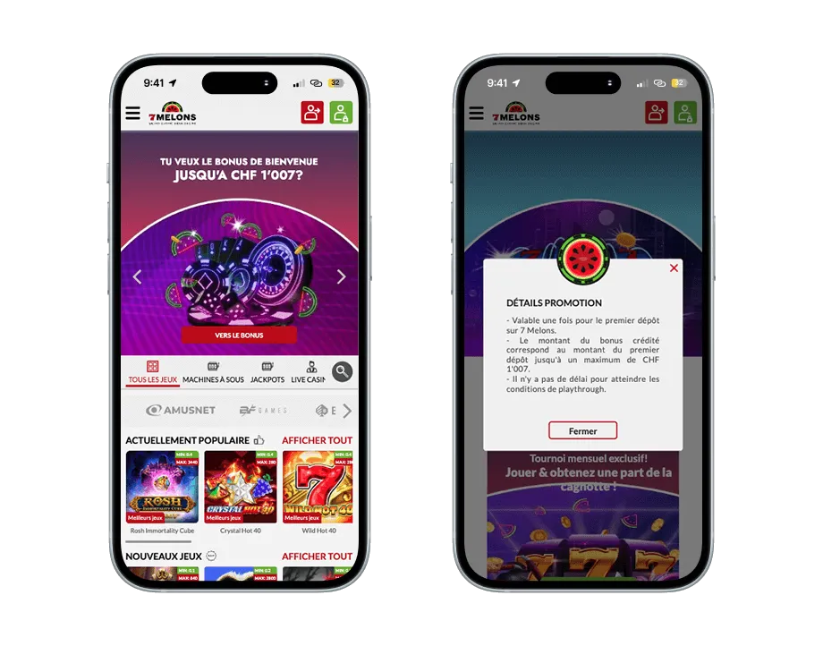 7 Melons : le top casino en ligne légal en Suisse