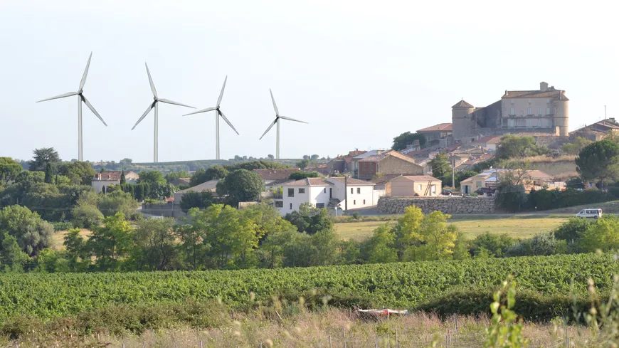 Projet éolien sur la commune de Puissalicon, visible à des dizaines de kilométres © Radio France - Stéfane Pocher