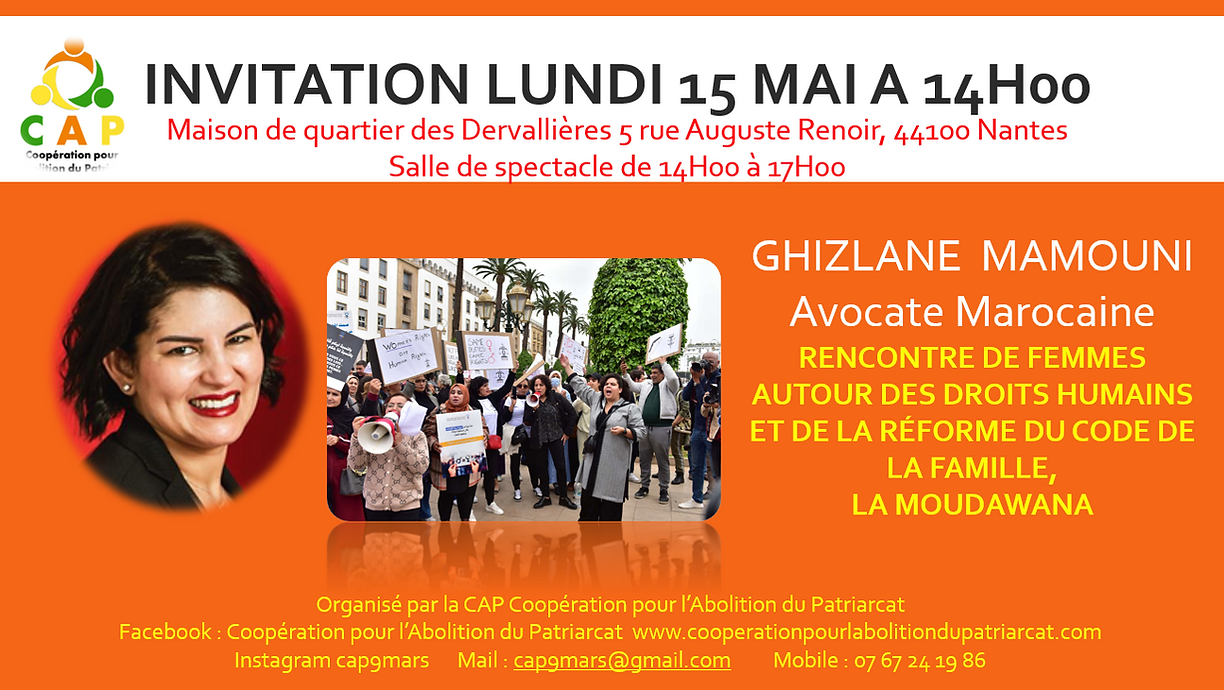 femme africaine maghrebine marocaine agenda mai 2023 Nantes