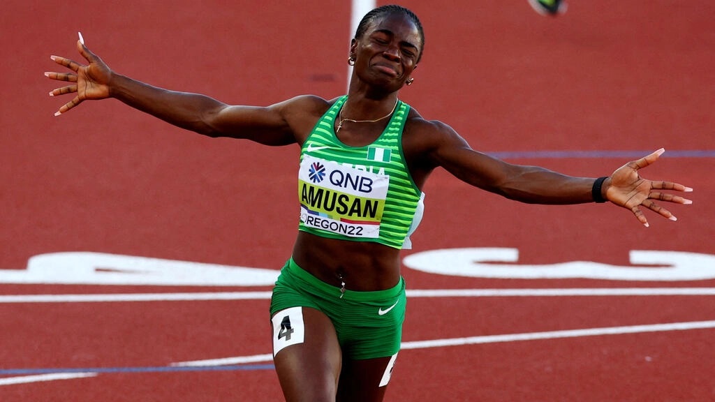 La Nigériane Tobi Amusan, sacrée aux Championnats du monde 2022 d'athlétisme. REUTERS - MIKE SEGAR 