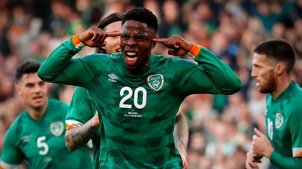 Chiedozie Ogbene, buteur contre la Belgique il y a un an