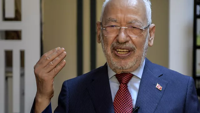 Le président du parlement tunisien et chef du parti Ennahdha Rached Ghannouchi