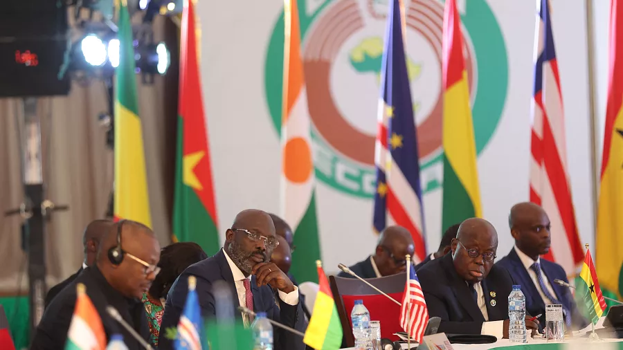 64e session ordinaire des chefs d'État et de gouvernement de la Communauté économique des États de l'Afrique de l'Ouest (CEDEAO), à Abuja, le 10 décembre 2023
